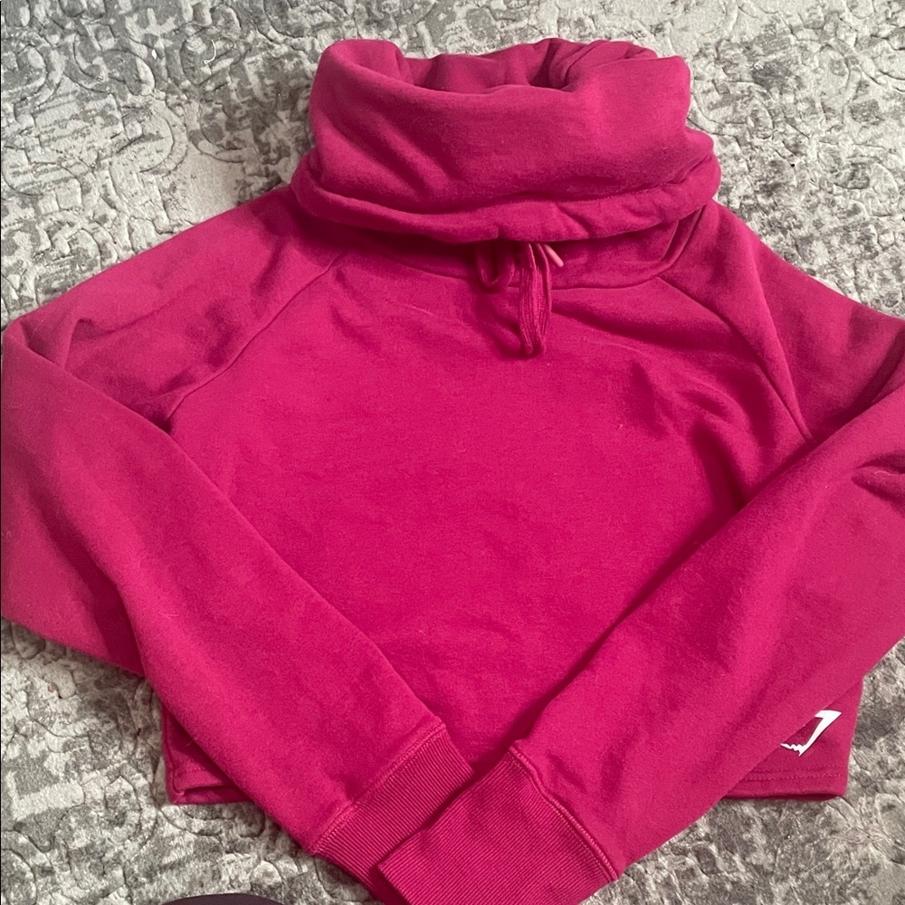Gymshark Pink Funnel Neck Cropped Sweater